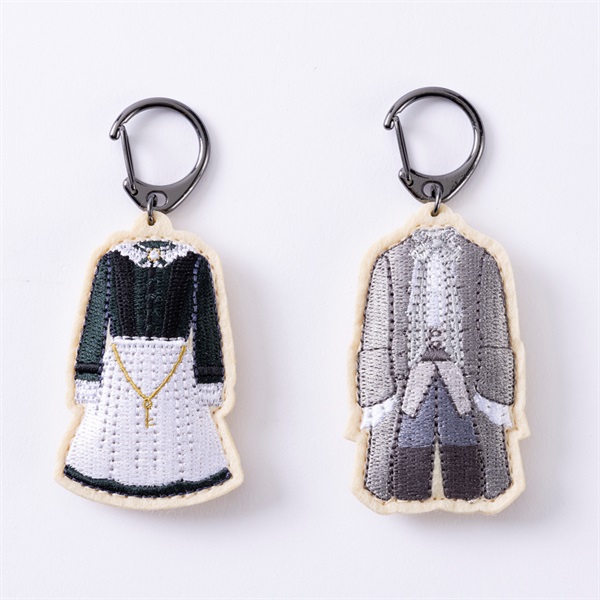ゴースト&レディ　刺しゅうキーホルダーセット（フロー＆グレイ）