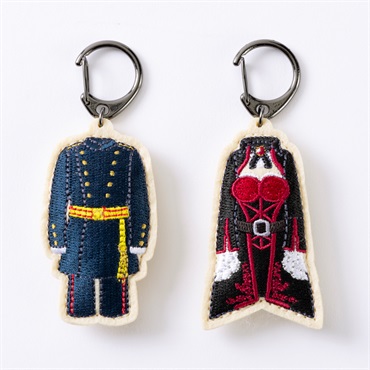 ゴースト&レディ　刺しゅうキーホルダーセット（ジョン・ホール＆デオン）